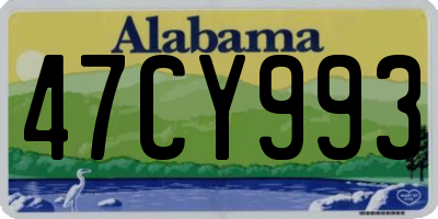 AL license plate 47CY993