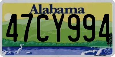 AL license plate 47CY994