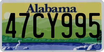 AL license plate 47CY995