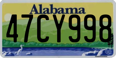 AL license plate 47CY998
