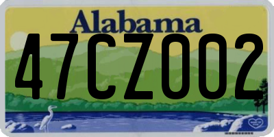 AL license plate 47CZ002