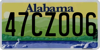 AL license plate 47CZ006