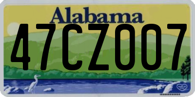 AL license plate 47CZ007