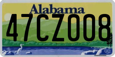 AL license plate 47CZ008