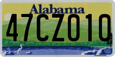 AL license plate 47CZ010