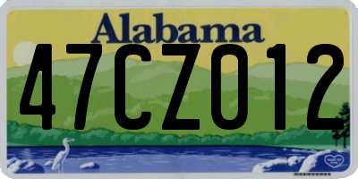 AL license plate 47CZ012