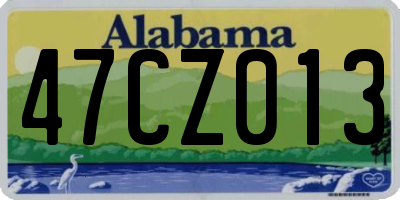 AL license plate 47CZ013