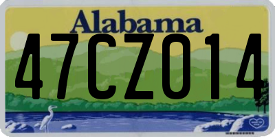 AL license plate 47CZ014