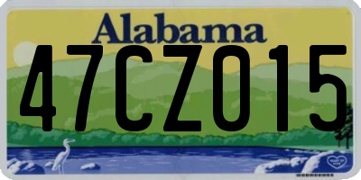 AL license plate 47CZ015