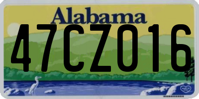 AL license plate 47CZ016