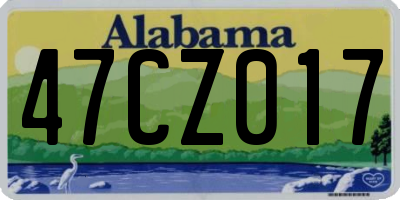 AL license plate 47CZ017