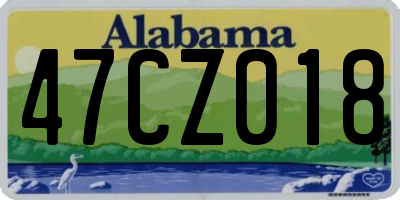 AL license plate 47CZ018