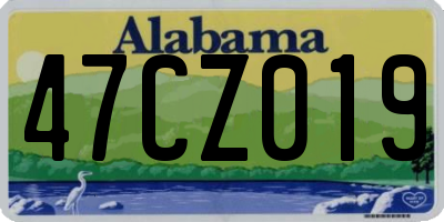 AL license plate 47CZ019