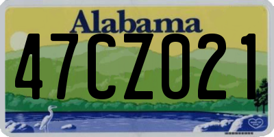 AL license plate 47CZ021