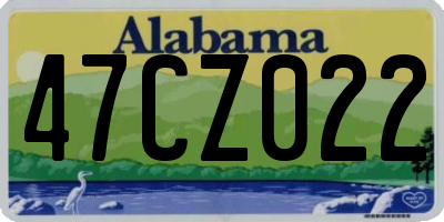 AL license plate 47CZ022