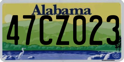 AL license plate 47CZ023