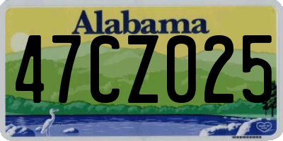 AL license plate 47CZ025
