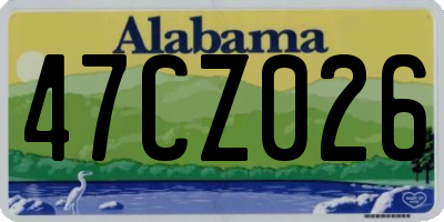 AL license plate 47CZ026