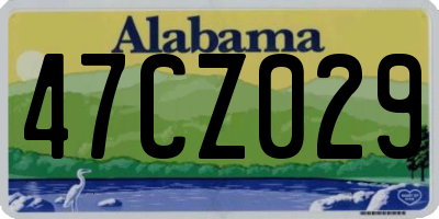 AL license plate 47CZ029