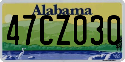 AL license plate 47CZ030