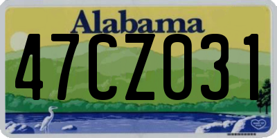 AL license plate 47CZ031