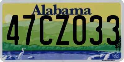 AL license plate 47CZ033