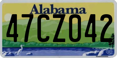 AL license plate 47CZ042