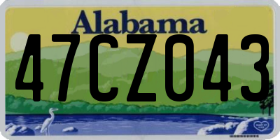 AL license plate 47CZ043