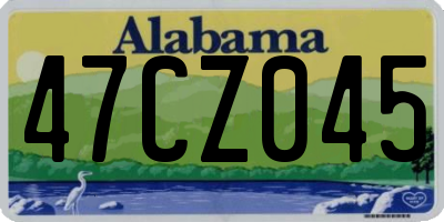 AL license plate 47CZ045