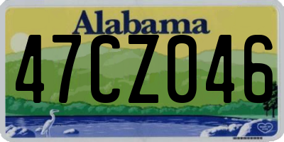 AL license plate 47CZ046