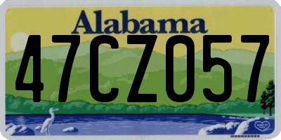 AL license plate 47CZ057