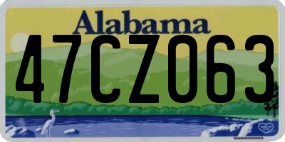 AL license plate 47CZ063