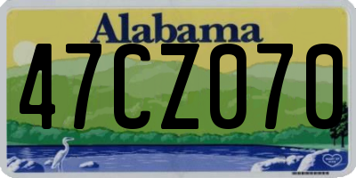 AL license plate 47CZ070