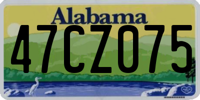 AL license plate 47CZ075
