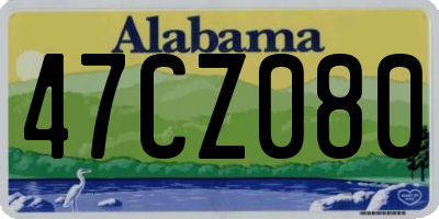 AL license plate 47CZ080