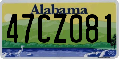 AL license plate 47CZ081