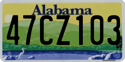 AL license plate 47CZ103