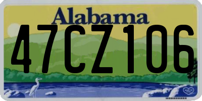 AL license plate 47CZ106