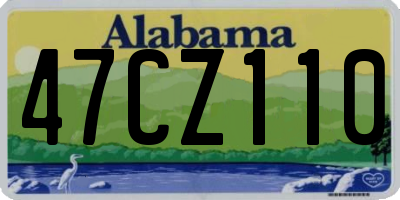 AL license plate 47CZ110
