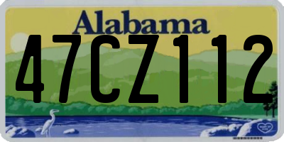 AL license plate 47CZ112