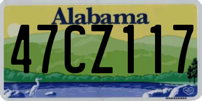 AL license plate 47CZ117