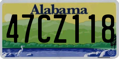 AL license plate 47CZ118