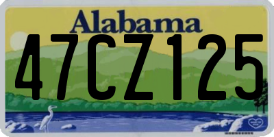 AL license plate 47CZ125