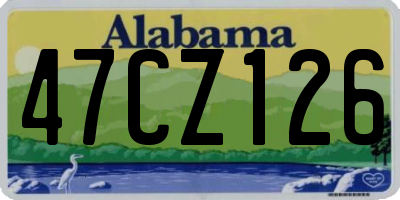 AL license plate 47CZ126