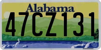 AL license plate 47CZ131