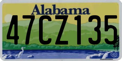 AL license plate 47CZ135