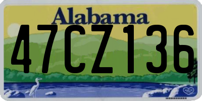 AL license plate 47CZ136