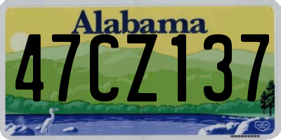 AL license plate 47CZ137
