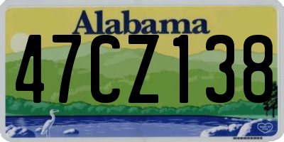 AL license plate 47CZ138