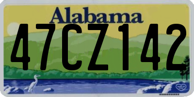 AL license plate 47CZ142